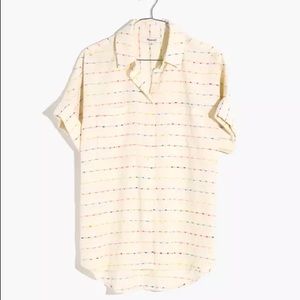 Courier Shirt in Flecked Rainbow Stripe